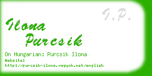 ilona purcsik business card